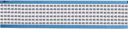 Solid Numbers Scored Wire Marker Card, 45, Vinyl