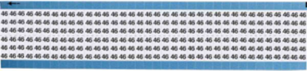 Solid Numbers Scored Wire Marker Card, 46, Vinyl