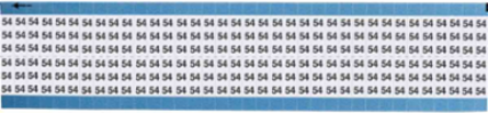 Solid Numbers Scored Wire Marker Card, 54, Vinyl