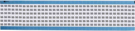 Solid Numbers Scored Wire Marker Card, 55, Vinyl