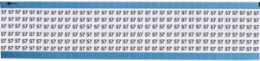 Solid Numbers Scored Wire Marker Card, 57, Vinyl