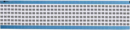 Solid Numbers Scored Wire Marker Card, 66, Vinyl
