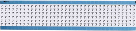 Solid Numbers Scored Wire Marker Card, 7, Vinyl