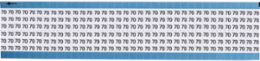 Solid Numbers Scored Wire Marker Card, 70, Vinyl