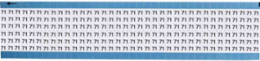 Solid Numbers Scored Wire Marker Card, 71, Vinyl