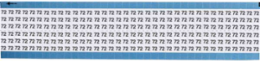 Solid Numbers Scored Wire Marker Card, 72, Vinyl