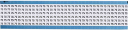 Solid Numbers Scored Wire Marker Card, 75, Vinyl