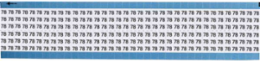Solid Numbers Scored Wire Marker Card, 78, Vinyl