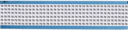 Solid Numbers Scored Wire Marker Card, 79, Vinyl