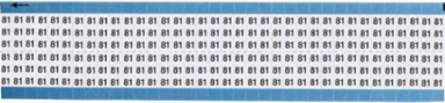 Solid Numbers Scored Wire Marker Card, 81, Vinyl
