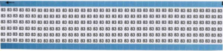 Solid Numbers Scored Wire Marker Card, 83, Vinyl
