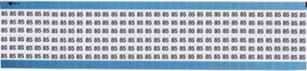 Solid Numbers Scored Wire Marker Card, 85, Vinyl