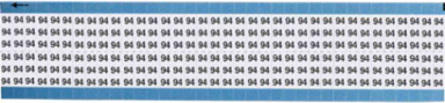 Solid Numbers Scored Wire Marker Card, 94, Vinyl
