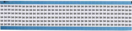 Solid Numbers Scored Wire Marker Card, 94, Vinyl