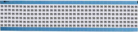 Solid Numbers Scored Wire Marker Card, 96, Vinyl