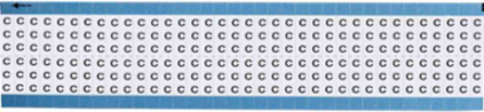 Solid Letters Scored Wire Marker Card, C, Vinyl
