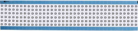 Solid Letters Scored Wire Marker Card, D, Vinyl
