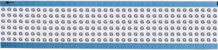 Solid Letters Scored Wire Marker Card, G, Vinyl