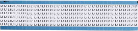 Solid Letters & Numbers Scored Wire Marker card, L1, Vinyl