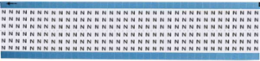 Solid Letters Scored Wire Marker Card, N, Vinyl