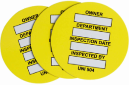 Universal Tag Inserts: OWNER: DEPARTMENT: INSPECTION DATE: INSPECTED BY: