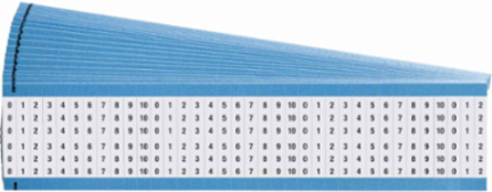 Wire Marker Card - Repositionable Vinyl Cloth, Legend 0 to 10