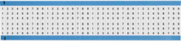 Wire Marker Card - Repositionable Vinyl Cloth, 0 to 9, Black on White