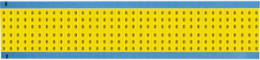 Solid Numbers Scored Wire Marker Card, 0, Cloth, Black on Yellow