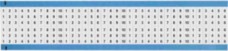 Wire Marker Card - Repositionable Vinyl Cloth, 1 to 10, Black on White