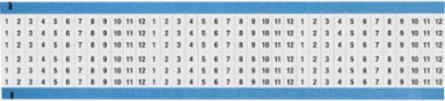 Wire Marker Card - Repositionable Vinyl Cloth, 1 to 12, Black on White