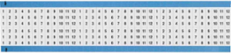 Wire Marker Card - Repositionable Vinyl Cloth, 1 to 12, Black on White