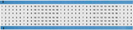 Wire Marker Card - Repositionable Vinyl Cloth, Legend 1 to 16, Black on White