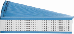 Wire Marker Card - Repositionable Vinyl Cloth, Legend 1 to 16