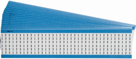 Wire Marker Card - Repositionable Vinyl Cloth, Legend 1 to 3