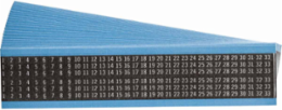 Wire Marker Card - Repositionable Vinyl Cloth, Legend 1 to 33, White on Black