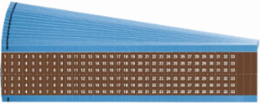 Wire Marker Card - Repositionable Vinyl Cloth, Legend 1 to 33, White on Brown