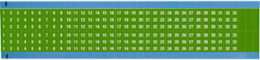 Wire Marker Card - Repositionable Vinyl Cloth, Legend 1 to 33, Green on White