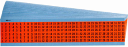 Wire Marker Card - Repositionable Vinyl Cloth, Legend 1 to 33, Black on Orange
