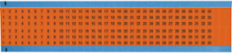 Wire Marker Card - Repositionable Vinyl Cloth, Legend 1 to 33, Orange on Black