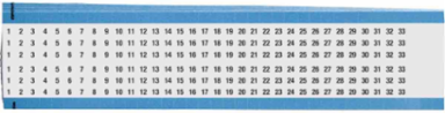 Wire Marker Card- Repositionable Vinyl Cloth, Legend 1 to 33, Black on White, Value Pack