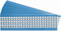 Wire Marker Card - Repositionable Vinyl Cloth, Legend 1 to 48