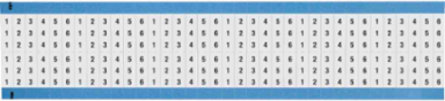 Wire Marker Card - Repositionable Vinyl Cloth, 1 to 6, Black on White