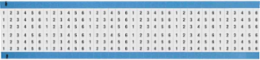 Wire Marker Card - Repositionable Vinyl Cloth, 1 to 6, Black on White