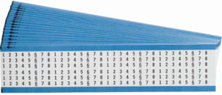 Wire Marker Card - Repositionable Vinyl Cloth, Legend 1 to 8