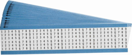 Wire Marker Card - Repositionable Vinyl Cloth, Legend 1 to 9