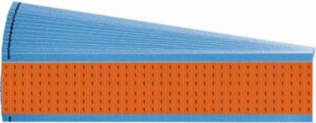 Numbers on Color Backgrounds Wire Markers, 1.5" H, Pack of 25 Cards, Black on Orange