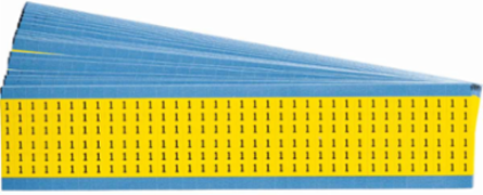 Suffix Numbers Wire Markers, 1.5" H, Pack of 25 Cards, Black on White, 1