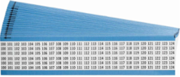 Wire Marker Card - Repositionable Vinyl Cloth, Legend 100 to 124, Black on White