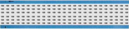 Solid Numbers Scored Wire Marker Card, 100, Black on White