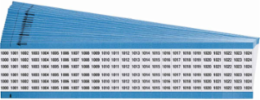 Wire Marker Card - Repositionable Vinyl Cloth, Legend 1000 to 1024